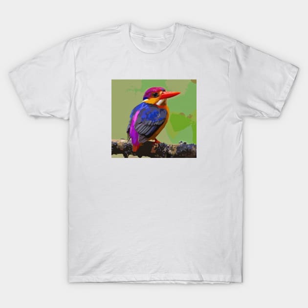 Dwarf Kingfisher T-Shirt by Glenn Landas Digital Art